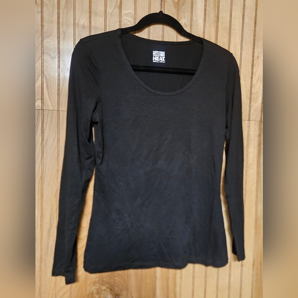 The Women's Degrees Heat Black Long Sleeve Base LayerTop Large